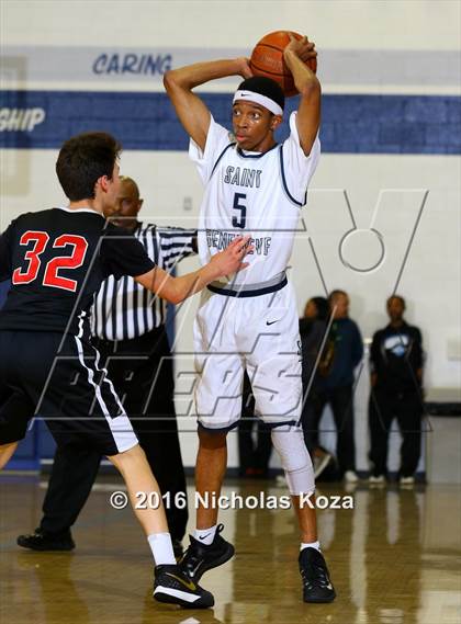 Thumbnail 1 in Oakwood vs. St. Genevieve (War on the Floor Extravaganza) photogallery.