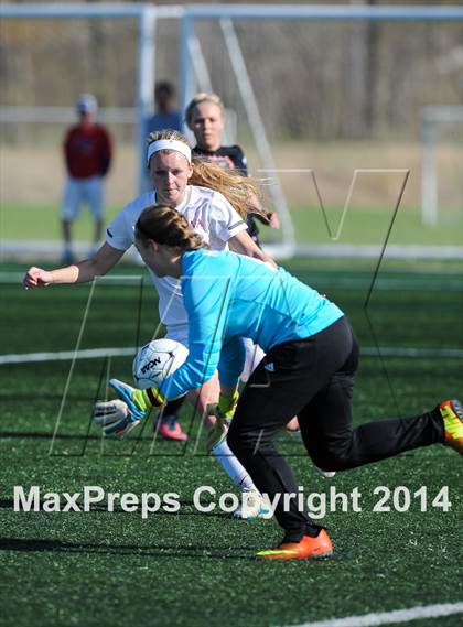 Thumbnail 1 in Incarnate Word Academy vs. Granite City (St. Louis Soccer Classic) photogallery.