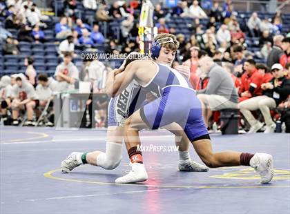 Thumbnail 3 in NYSPHSAA Wrestling Dual Finals Round 1 (John Glenn vs Peru) photogallery.
