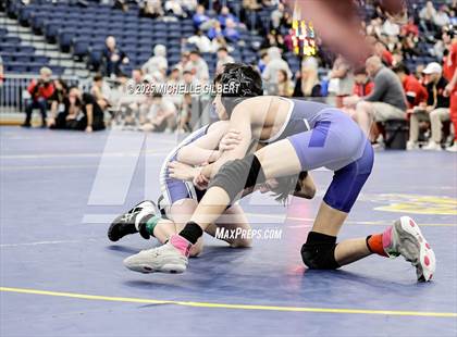 Thumbnail 1 in NYSPHSAA Wrestling Dual Finals Round 1 (John Glenn vs Peru) photogallery.