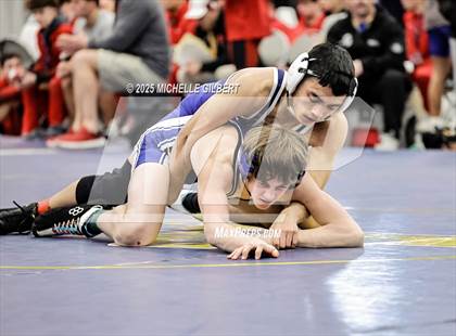 Thumbnail 1 in NYSPHSAA Wrestling Dual Finals Round 1 (John Glenn vs Peru) photogallery.
