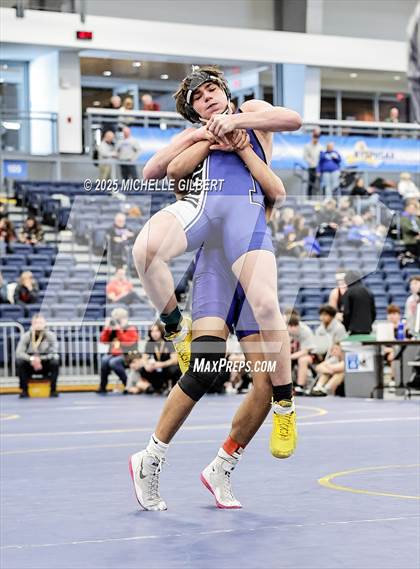 Thumbnail 2 in NYSPHSAA Wrestling Dual Finals Round 1 (John Glenn vs Peru) photogallery.