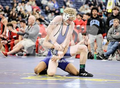 Thumbnail 2 in NYSPHSAA Wrestling Dual Finals Round 1 (John Glenn vs Peru) photogallery.