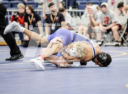 Thumbnail 2 in NYSPHSAA Wrestling Dual Finals Round 1 (John Glenn vs Peru) photogallery.