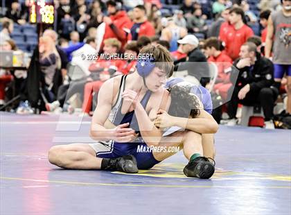 Thumbnail 1 in NYSPHSAA Wrestling Dual Finals Round 1 (John Glenn vs Peru) photogallery.