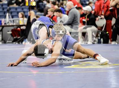 Thumbnail 1 in NYSPHSAA Wrestling Dual Finals Round 1 (John Glenn vs Peru) photogallery.