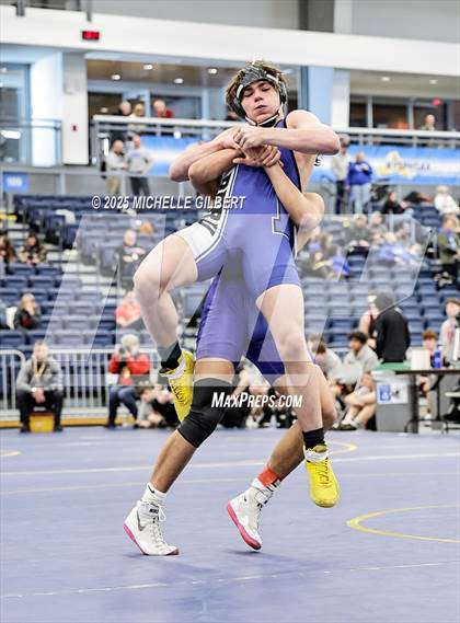 Thumbnail 3 in NYSPHSAA Wrestling Dual Finals Round 1 (John Glenn vs Peru) photogallery.