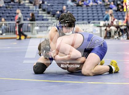 Thumbnail 2 in NYSPHSAA Wrestling Dual Finals Round 1 (John Glenn vs Peru) photogallery.