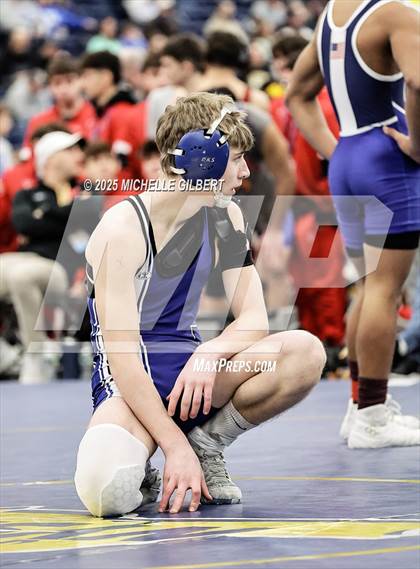 Thumbnail 2 in NYSPHSAA Wrestling Dual Finals Round 1 (John Glenn vs Peru) photogallery.