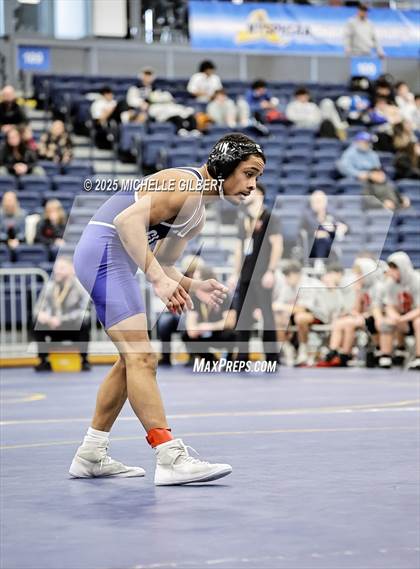 Thumbnail 1 in NYSPHSAA Wrestling Dual Finals Round 1 (John Glenn vs Peru) photogallery.