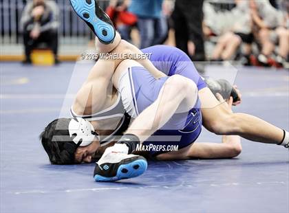 Thumbnail 3 in NYSPHSAA Wrestling Dual Finals Round 1 (John Glenn vs Peru) photogallery.