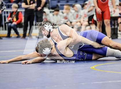 Thumbnail 1 in NYSPHSAA Wrestling Dual Finals Round 1 (John Glenn vs Peru) photogallery.