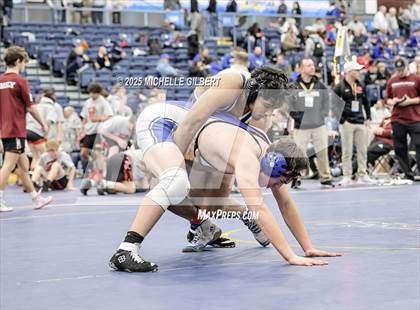 Thumbnail 3 in NYSPHSAA Wrestling Dual Finals Round 1 (John Glenn vs Peru) photogallery.