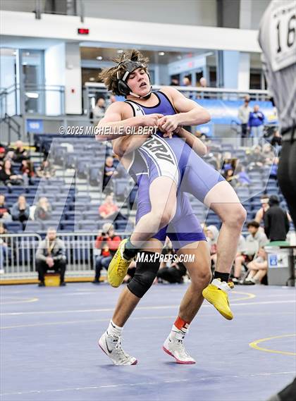 Thumbnail 1 in NYSPHSAA Wrestling Dual Finals Round 1 (John Glenn vs Peru) photogallery.
