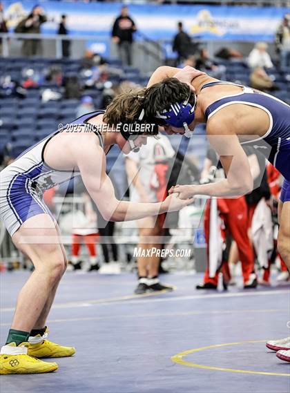 Thumbnail 3 in NYSPHSAA Wrestling Dual Finals Round 1 (John Glenn vs Peru) photogallery.