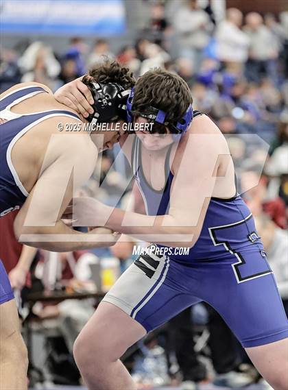 Thumbnail 2 in NYSPHSAA Wrestling Dual Finals Round 1 (John Glenn vs Peru) photogallery.