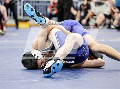 Thumbnail 1 in NYSPHSAA Wrestling Dual Finals Round 1 (John Glenn vs Peru) photogallery.