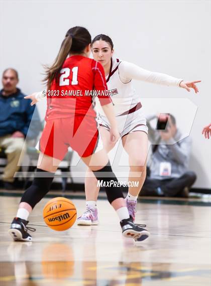 Thumbnail 2 in Notre Dame Academy vs  Oakwood (CIF SS D4A Championship) photogallery.
