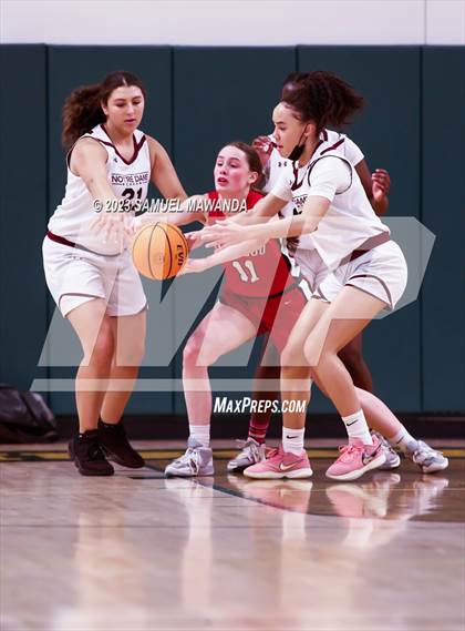 Thumbnail 1 in Notre Dame Academy vs  Oakwood (CIF SS D4A Championship) photogallery.