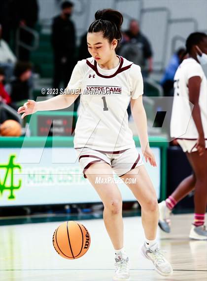 Thumbnail 1 in Notre Dame Academy vs  Oakwood (CIF SS D4A Championship) photogallery.