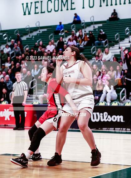 Thumbnail 2 in Notre Dame Academy vs  Oakwood (CIF SS D4A Championship) photogallery.