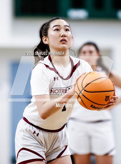 Thumbnail 3 in Notre Dame Academy vs  Oakwood (CIF SS D4A Championship) photogallery.