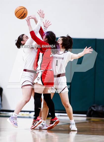 Thumbnail 1 in Notre Dame Academy vs  Oakwood (CIF SS D4A Championship) photogallery.