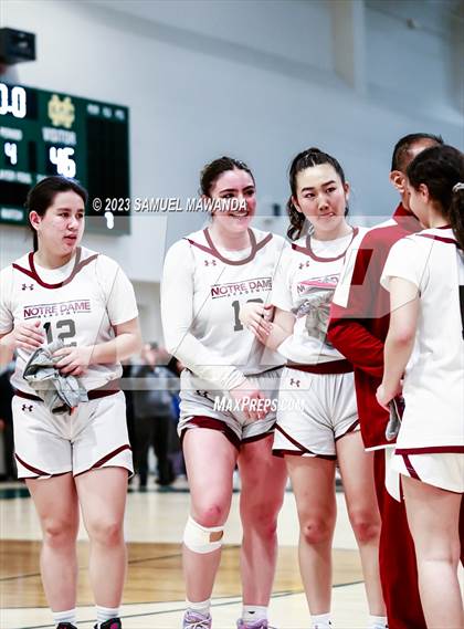 Thumbnail 3 in Notre Dame Academy vs  Oakwood (CIF SS D4A Championship) photogallery.