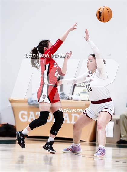 Thumbnail 1 in Notre Dame Academy vs  Oakwood (CIF SS D4A Championship) photogallery.