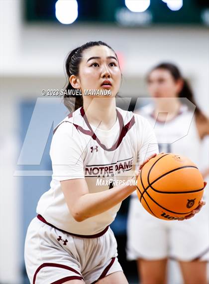 Thumbnail 2 in Notre Dame Academy vs  Oakwood (CIF SS D4A Championship) photogallery.