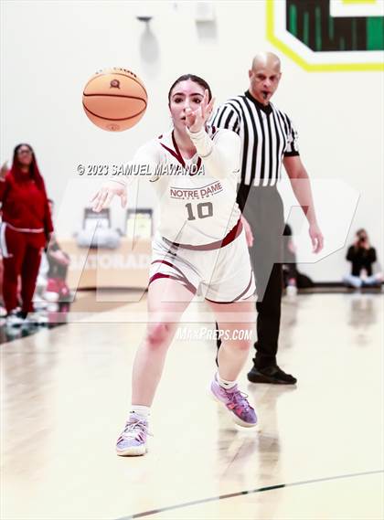 Thumbnail 3 in Notre Dame Academy vs  Oakwood (CIF SS D4A Championship) photogallery.