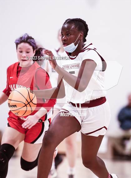 Thumbnail 1 in Notre Dame Academy vs  Oakwood (CIF SS D4A Championship) photogallery.