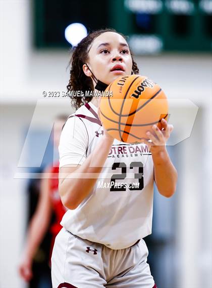 Thumbnail 3 in Notre Dame Academy vs  Oakwood (CIF SS D4A Championship) photogallery.
