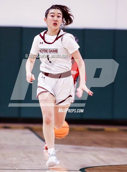 Thumbnail 1 in Notre Dame Academy vs  Oakwood (CIF SS D4A Championship) photogallery.