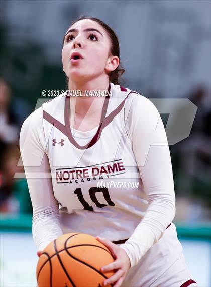 Thumbnail 1 in Notre Dame Academy vs  Oakwood (CIF SS D4A Championship) photogallery.