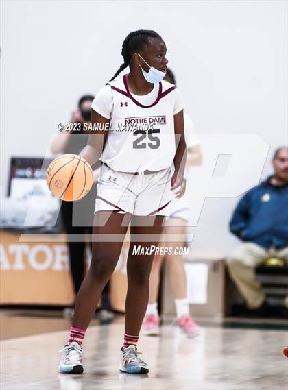 Thumbnail 2 in Notre Dame Academy vs  Oakwood (CIF SS D4A Championship) photogallery.
