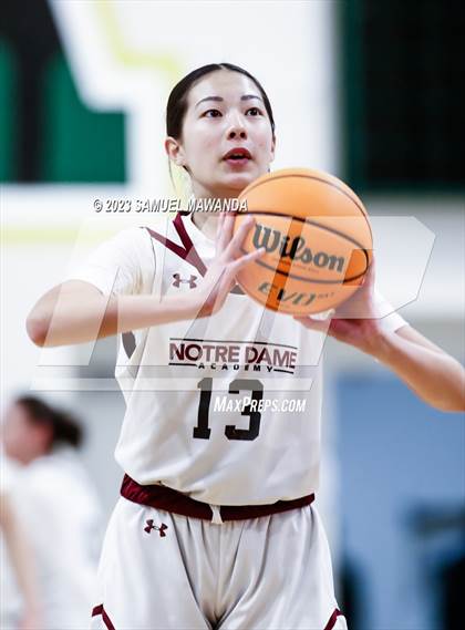 Thumbnail 1 in Notre Dame Academy vs  Oakwood (CIF SS D4A Championship) photogallery.