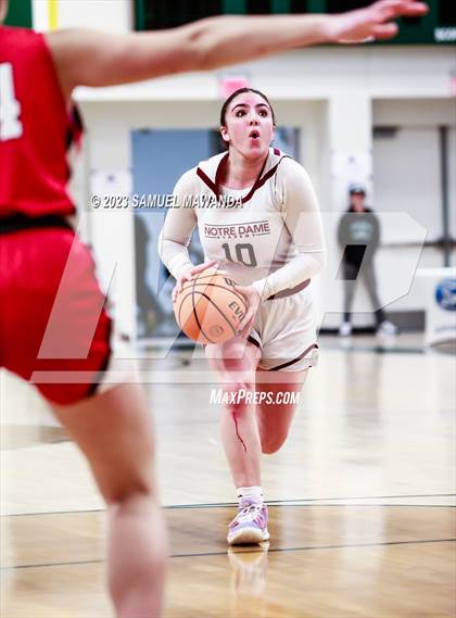 Thumbnail 3 in Notre Dame Academy vs  Oakwood (CIF SS D4A Championship) photogallery.