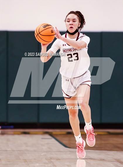 Thumbnail 1 in Notre Dame Academy vs  Oakwood (CIF SS D4A Championship) photogallery.