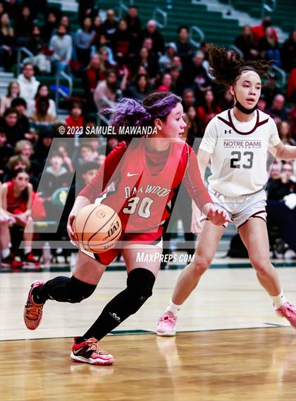 Thumbnail 3 in Notre Dame Academy vs  Oakwood (CIF SS D4A Championship) photogallery.