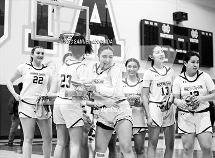 Thumbnail 1 in Notre Dame Academy vs  Oakwood (CIF SS D4A Championship) photogallery.