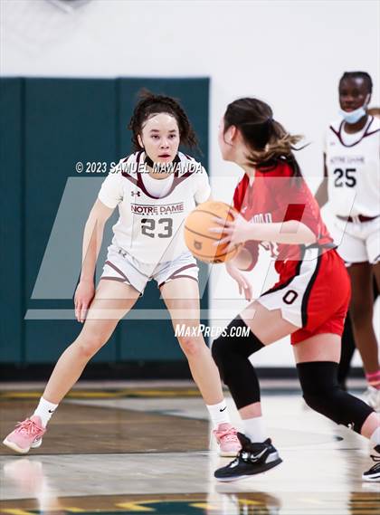 Thumbnail 3 in Notre Dame Academy vs  Oakwood (CIF SS D4A Championship) photogallery.