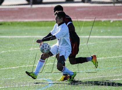 Thumbnail 3 in South Grand Prairie vs. MacArthur (Martin Invitational Soccer Tournament) photogallery.