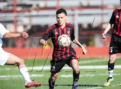 Thumbnail 1 in South Grand Prairie vs. MacArthur (Martin Invitational Soccer Tournament) photogallery.