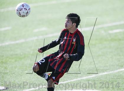 Thumbnail 1 in South Grand Prairie vs. MacArthur (Martin Invitational Soccer Tournament) photogallery.