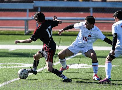 Thumbnail 1 in South Grand Prairie vs. MacArthur (Martin Invitational Soccer Tournament) photogallery.