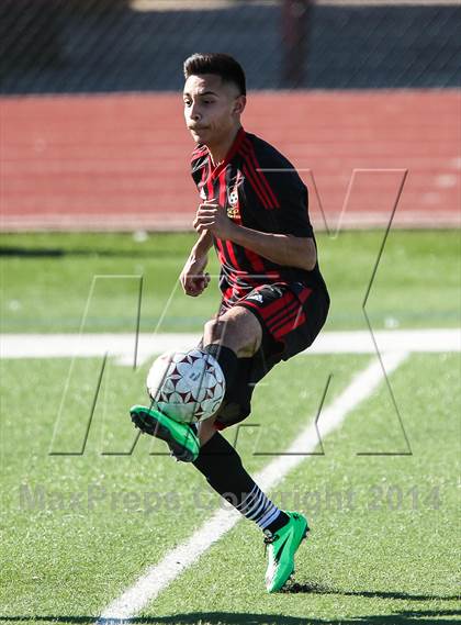 Thumbnail 3 in South Grand Prairie vs. MacArthur (Martin Invitational Soccer Tournament) photogallery.