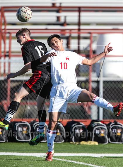 Thumbnail 3 in South Grand Prairie vs. MacArthur (Martin Invitational Soccer Tournament) photogallery.