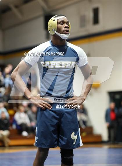 Thumbnail 3 in Gray's Creek vs Cape Fear (State Duals Round 3) photogallery.