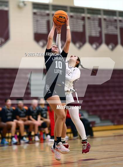 Thumbnail 2 in Mountain Ridge vs Liberty (Mountain Ridge Girls Basketball Invitational) photogallery.